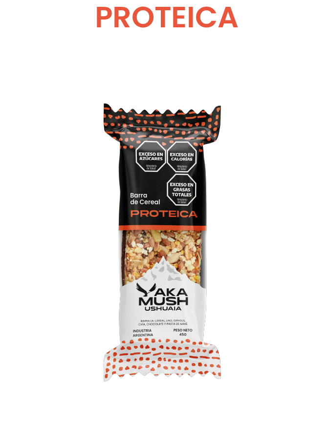 Barra proteica Yakamush, elaborada con ingredientes naturales de Tierra del Fuego